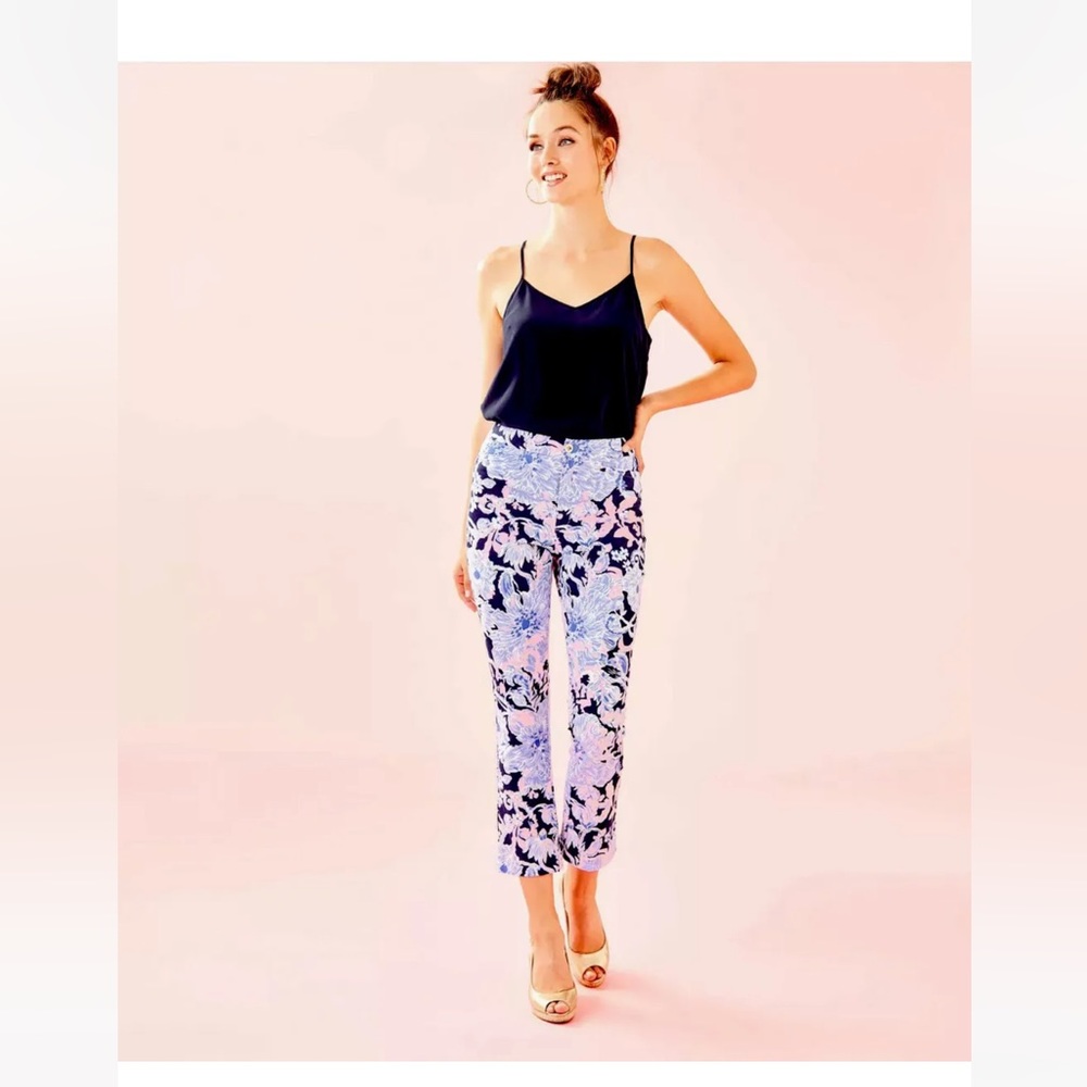 NWT Lilly Pulitzer Kelly Crop Flare Amore Please 00